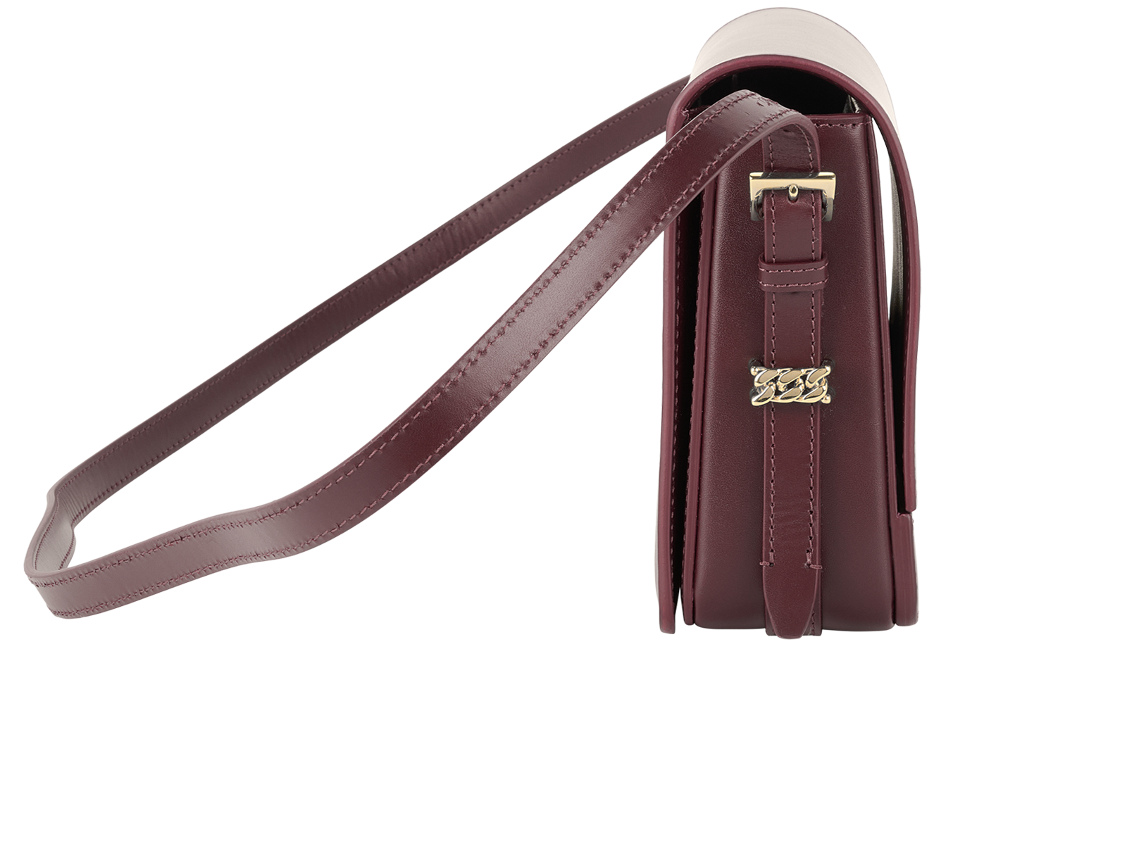 Small Grace, &pound;450, Handbags, Burgundy, Leather, Side view